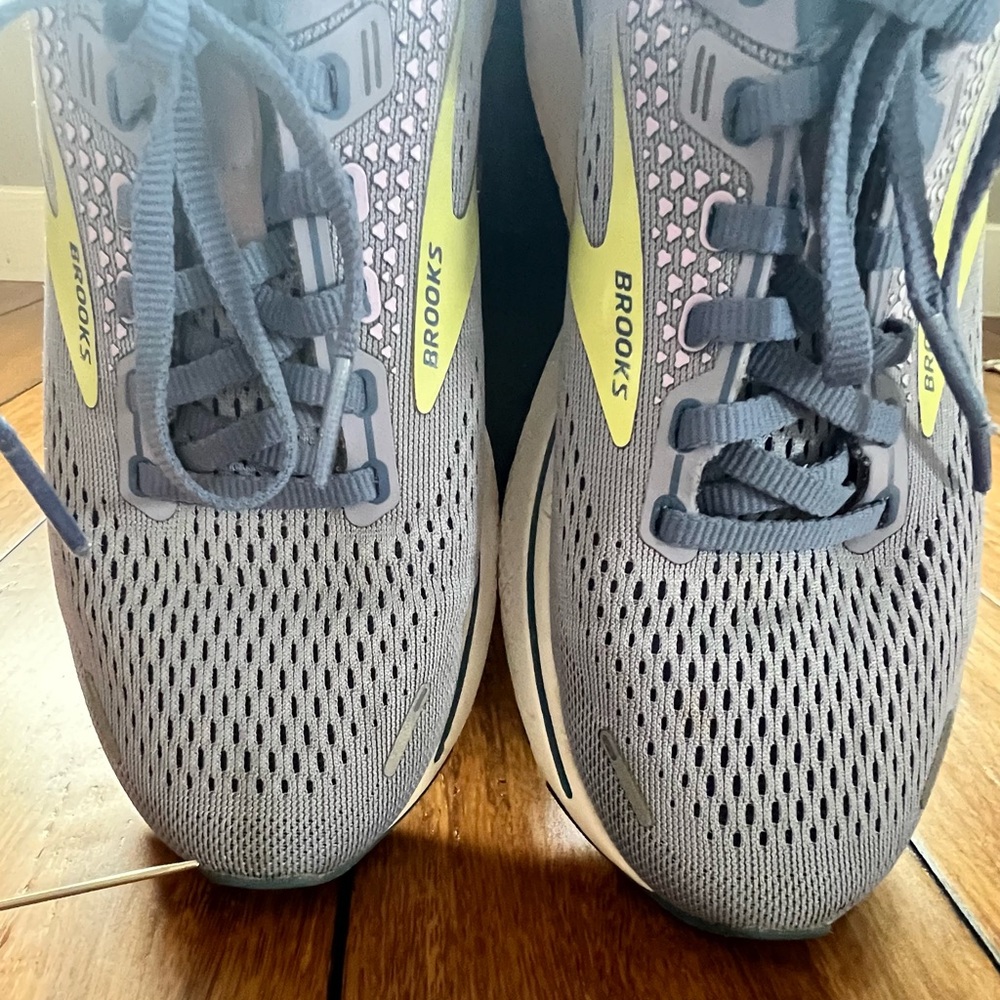 Brooks Ghost 14 Women's Running Shoes - Blue with Lime Accent Size 7.5 - Picture 7 of 10